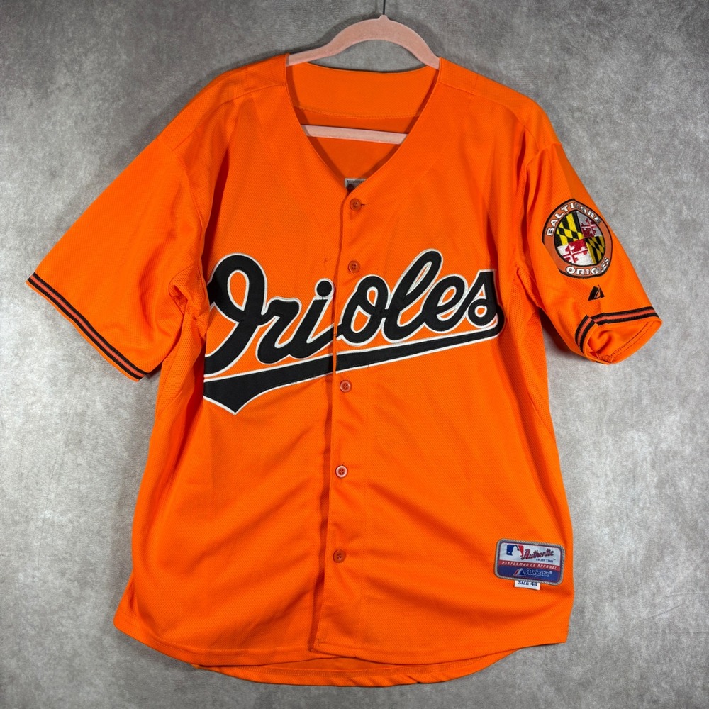 Baltimore Orioles Clevenger 45 Majestic Jersey Mens 48 Orange Authentic MLB